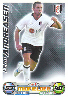 Leon Andreasen Fulham 2008/09 Topps Match Attax #121